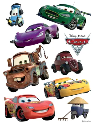 Image de Autocollant mural Disney Cars rouge, jaune et vert - 600205 - 65 x 85 cm