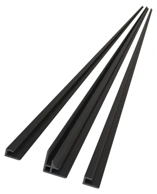 Produktbild von Duschspa 210cm Eckprofil mit Kantenprofil Aluminium Profil für 3mm Aluverbundplatte Schwarz matt