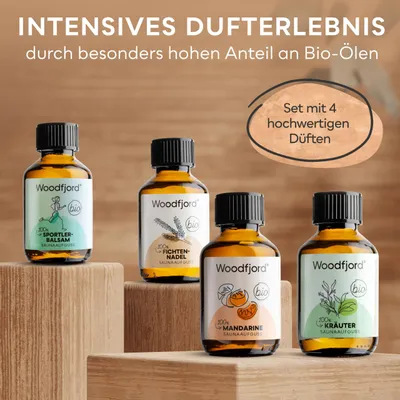 Produktbild von Woodfjord Saunaaufguss Set Saunaaufguss  Set 4 Verschiedene Düfte