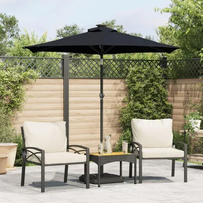 Immagine prodotto di Ombrellone con palo in acciaio nero 225x225x212 cm