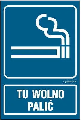 Zdjęcie produktu dla RB025 Tu wolno palić 5904937479272 RB025_200x300_P