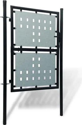 Immagine prodotto di Cancello di recinzione (cancello singolo) nero 100x175 cm