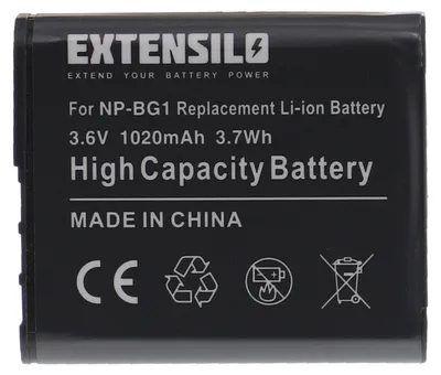 Produktbild von EXTENSILO Akku kompatibel mit Sony Cybershot DSC-HX7VL, DSC-HX7VR, DSC-HX7V, DSC-HX7VB, DSC-HX7, DSC-HX9, DSC-HX5V/B Kamera (1020 mAh, 3,6 V, Li-Ion)