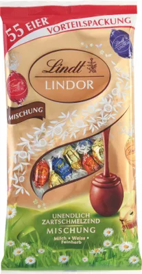 Zdjęcie produktu dla Lindt XXL Easter Mix Lindor kolorowa mieszanka odmian jajek Lindor 254g