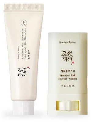 Produktbild von Beauty of Joseon Sonnenschutz-Duo: Relief Sun LSF 50+ Creme + Matte Sun Stick LSF 50+