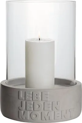 Produktbild von Beton Windlicht "Lebe jeden Moment"