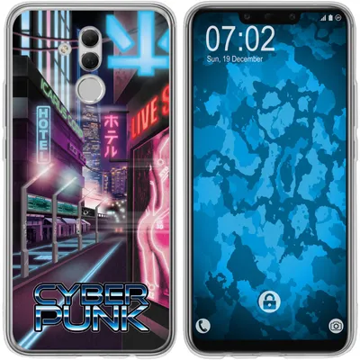Produktbild von PhoneNatic Case kompatibel mit Huawei Mate 20 Lite Silikon-Hülle Retro Wave Cyberpunk.01 M4