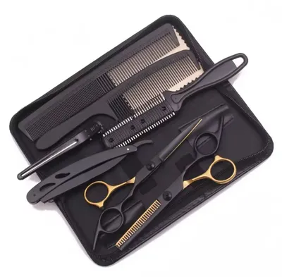 Produktbild von Professionelles Herren Haarschneideset - 6.0 Zoll Edelstahl Friseur Schere & Kamm Set -  NEU &-  Haarschere Herren -  Styling Set Männer