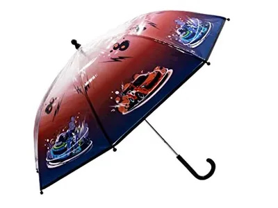 Produktbild von Kinder-Regenschirm transparent Rennauto - bb-Klostermann 53136