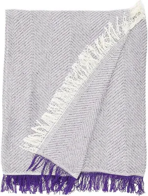 Produktbild von Famanu Tagesdecke Ecru/Lila - 300 x 260 cm, 80% Baumwolle, 20% Polyester