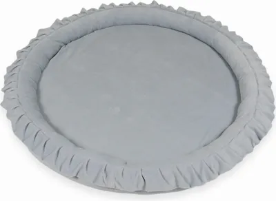 Obrázok produktu pre Hniezdna podložka 120 cm pre deti, zamatovo mäkká svetlosivá