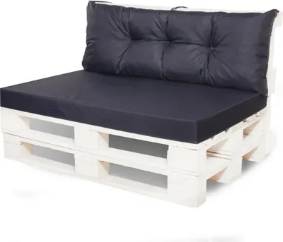 Immagine prodotto di Cuscini per pallet da esterno | Set di cuscini per pallet cuscino di seduta 120x80 e cuscino di schienale 120x40cm antracite | Cuscini per pallet | Cuscini per pallet | Cuscini per Europallet | Setgarden