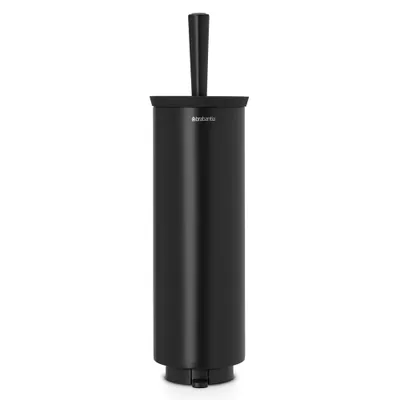 Image de Brabantia Garniture WC & Brosse, Brosse à WC, Brosse à WC De Luxe, Acier inoxydable Noir, 483349