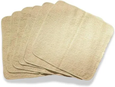 Produktbild von Große Waschlappen aus Baumwolle - 6 Stück - wiederverwendbare Frotteetücher für Babys