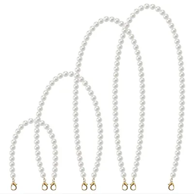 Perlenketten für Taschen, 4 Stück, 8 mm, 30–120 cm