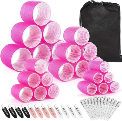 Produktbild von Haarwickler 50 Stück, 4 Größen von 60, 48, 36 und 25 mm, ohne Hitze, für Styling