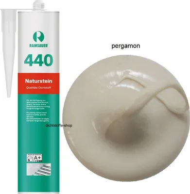 Zdjęcie produktu dla Ramsauer 440 Kamień naturalny 1K uszczelniacz silikonowy 310ml wkład pergamon