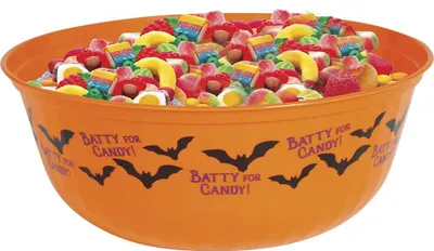Halloween-Tischdeko Fledermaus 27 cm orange wiederverwendbar