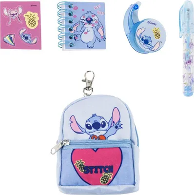 Produktbild von Cerda Group Stitch Mini-rucksack Schreinset 19.5x22.5x4.5 Cm Rosa  Rosa One Size