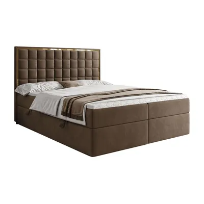 Productafbeelding van Continentale boxspring ISADORA GOLD met bedlade en topper, Royal Velvet 196, 160x200 cm