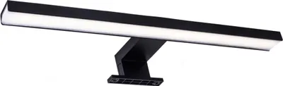 Obrázok produktu pre Kúpeľňové nástenné svietidlo nad zrkadlo LED 8W neutrálnej farby čierne podlhovasté 40 cm IP44 SAMOS Polux