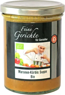 Produktbild von Schrader Maronen-Kürbissuppe Bio, vegan