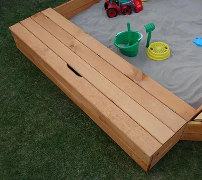 Produktbild von Sandkasten Multi Sitzbox Kiefer honigbraun