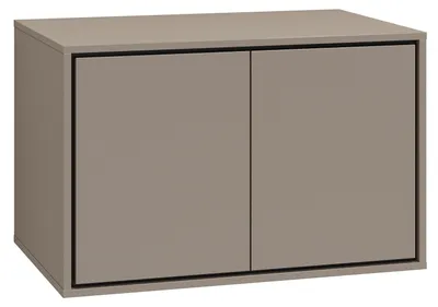 Produktbild von Badplaats Waschbeckenunterschrank Capri 78 x 48 x 51 cm – Cashmere – Hängender Waschtischunterschrank mit 2 Schubladen