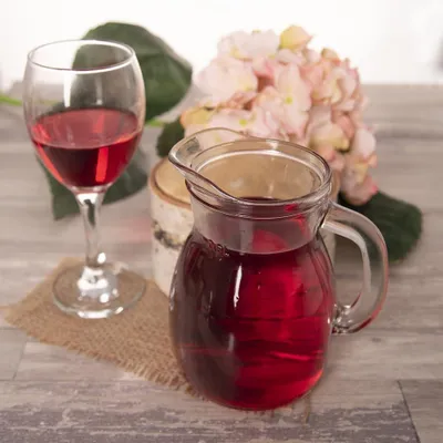 Image de Petite carafe en verre - Carafe d'eau avec poignée - 500 ml