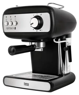 Obrázek produktu pro Teesa TSA4009 Pákový kávovar AROMA 400, 850 W, 15 bar, 1,2 l, černostříbrná