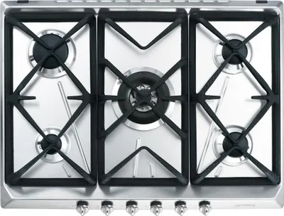 Immagine prodotto di Smeg SRV576GH5 Piano Cottura Acciaio Inossidabile Da Incasso Gas 5 Fornelli