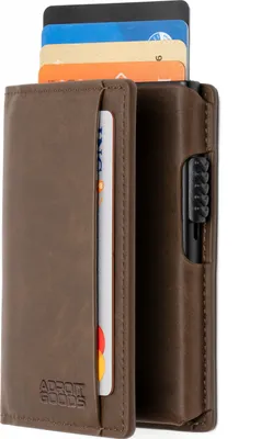 Obrázok produktu pre AdroitGoods Card Holder 7 Card Wallet - puzdro na kreditné karty s technológiou RFID - koža/tmavohnedá