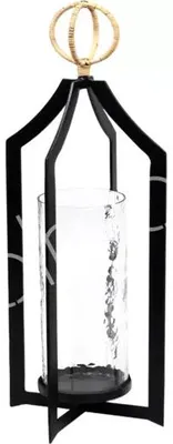 Zdjęcie produktu dla Lampa zewnętrzna z motywem młotkowanym, szkło, kolor: IR/MATTBLACK, wymiary: 19x19x47 cm