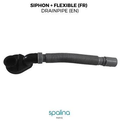 Produktbild von Zubehör Extra-flacher Siphon + Flexschlauch 80 x8,94 x6,53 cm
