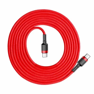 Obrázok produktu pre Baseus Cafule Cable durabel kábel s nylonovým opletením nabíjací kábel USB-C PD / USB-C PD PD2.0 60W 20V 3A QC3.0 2M červený (CATKLF-H09)