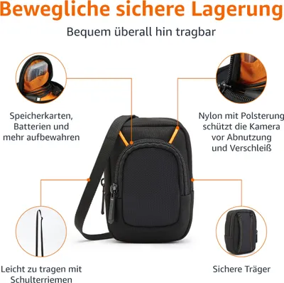 Obrázok produktu pre AmazonBasics SM1305082R1, Kompaktné puzdro, Každá značka, Čierna