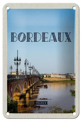 Produktbild von Blechschild Reise 12x18cm Bordeaux France Reiseziel Geschenk Schild