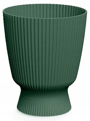 Produktbild von Runder Kunststoff-Blumentopf 22 cm, Grün, für Innen- und Außenbereich