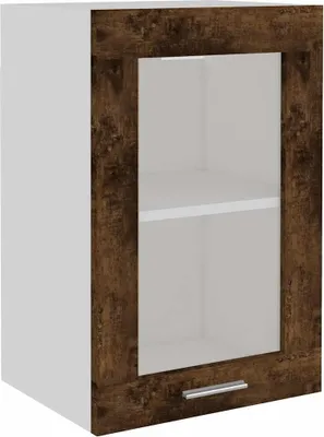 Produktbild von vidaXL Hängeschrank Lyon Glas Räuchereiche 40x31x60 cm Holzwerkstoff