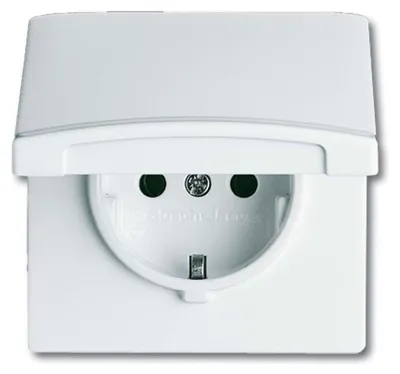 Produktbild von Busch-Jaeger Schuko-Steckdoseneinsatz IP44 weiß 20 EUGK-32-101