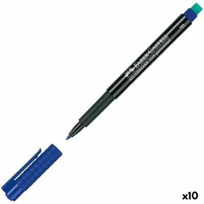 Immagine prodotto di FABER-CASTELL Marker Multimark permanent F blau 10Stk