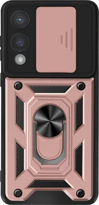 Produktbild von Mayaxess, Hülle Samsung S25 Edge Ring Kameraschutz, Champagnerrosa