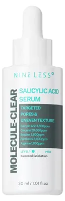 Productafbeelding van NINE LESS Moleculair zuivere salicylzuur serum, 30 ml, AI-gegenereerde afbeelding