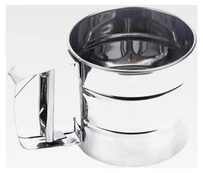 Produktbild von Praktisches Mehlsieb aus Edelstahl, 1 Stück, Pulversieb mit Siebfilter für Backen und Küchenutensilien