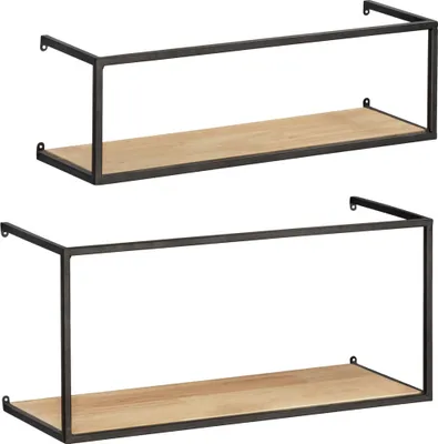 Produktbild von WENKO 2er Set Wand Regal GEO Wohnraum Küchen Bad Diele Möbel Ablagen LOFT Stil