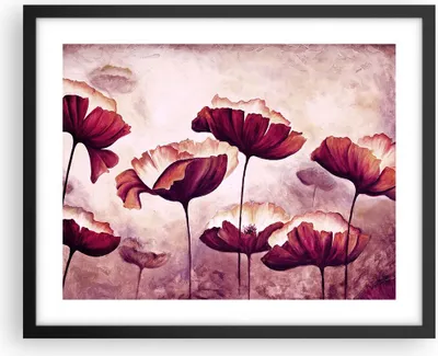 Produktbild von Gerahmtes Poster - Schwarzer Rahmen - Mohn Blume Wiese - 50x40 cm - Wand Bild - Wanddeko - Wandbilder - Kunstposter - Wandposter - Bilderrahmen - Bilder - Kunstdruck - Wandbild - P2BAA50x40-3934