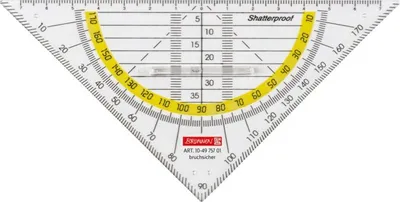 Produktbild von BRUNNEN Geometrie-Dreieck 16cm Griff klar 1049757