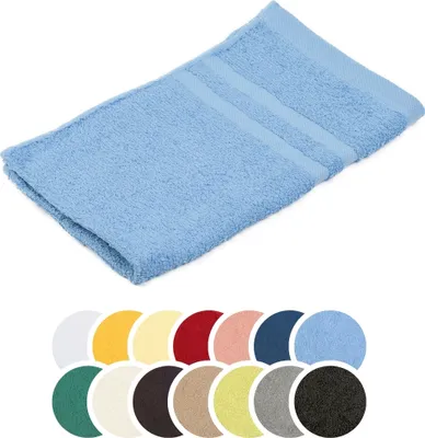 Produktbild von liebling Gästetuch, 100% Baumwolle, mit praktischer Schlaufe zum Aufhängen, formstabil, Serie Borkum, 30 x 50 cm, trocknergeeignet, taubenblau