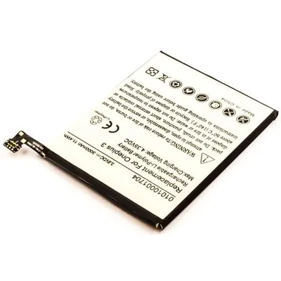 Produktbild von Akku für Oneplus 3 Dual SIM Li-Pol 3,8 Volt 3000 mAh schwarz.