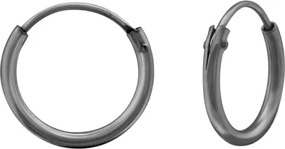 Produktbild von Creolen Ohrringe 925 Sterling Silber Ruthenium plattiert 12mm